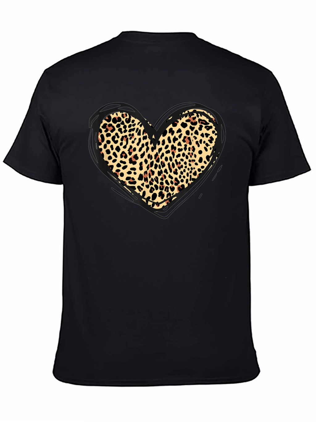 Leopard Print Heart Graphic Tee