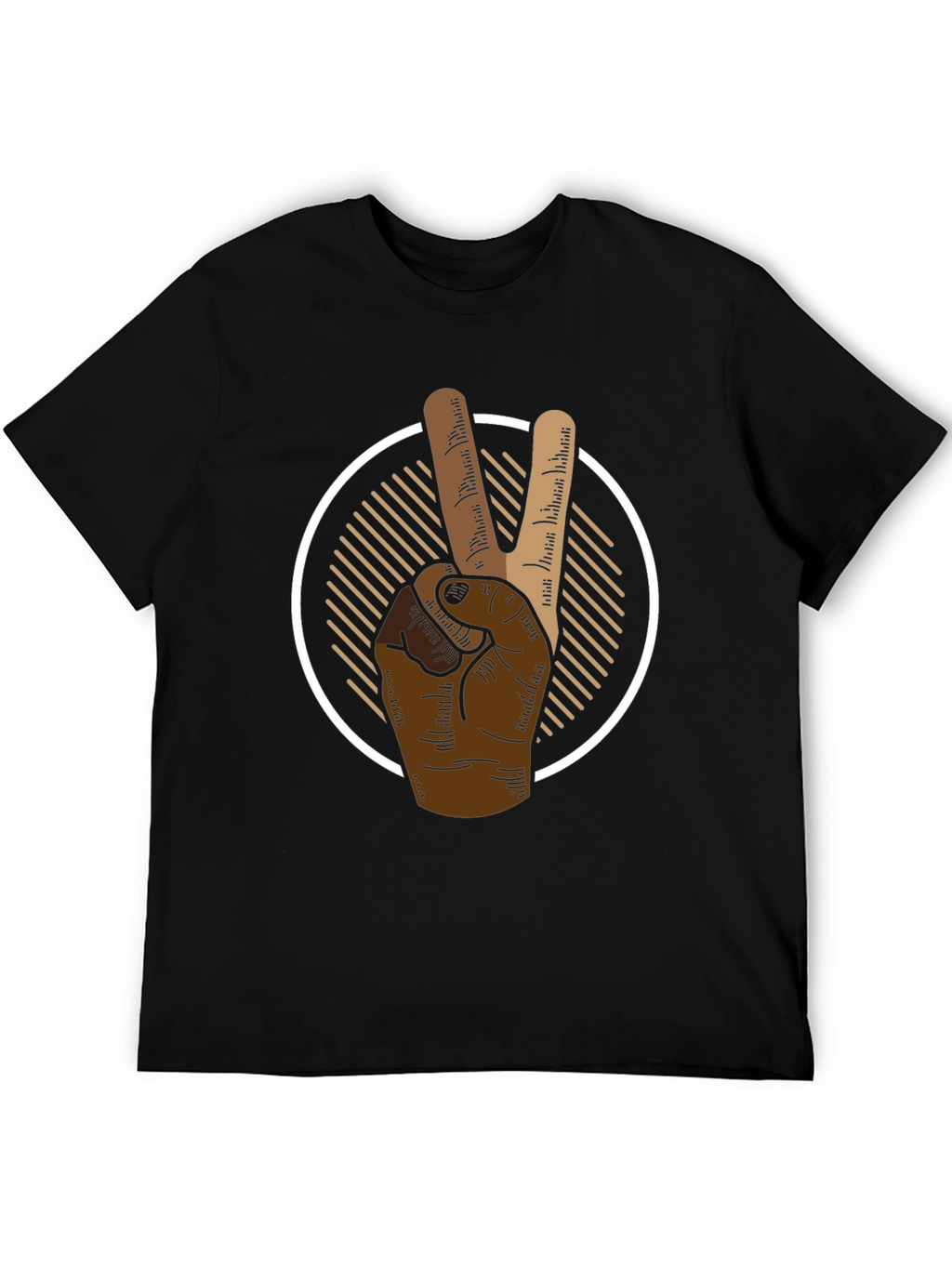 Peace Sign Graphic Tee - Mens Black T-Shirt