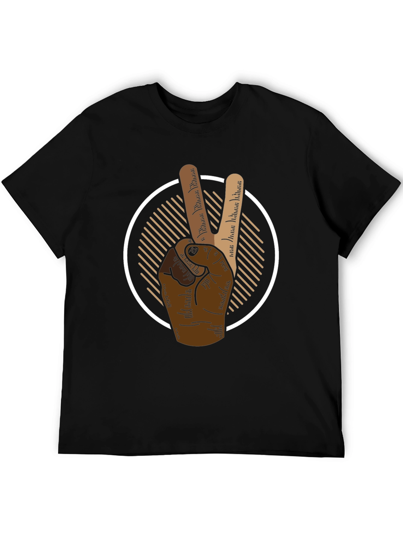 Peace Sign Graphic Tee - Mens Black T-Shirt