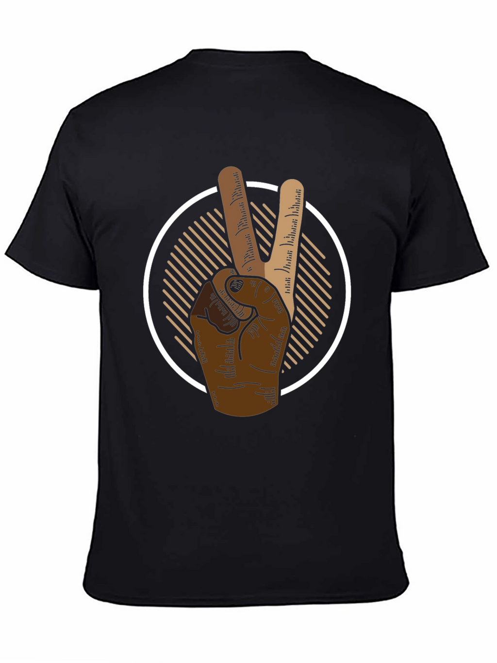 Peace Sign Graphic Tee - Mens Black T-Shirt
