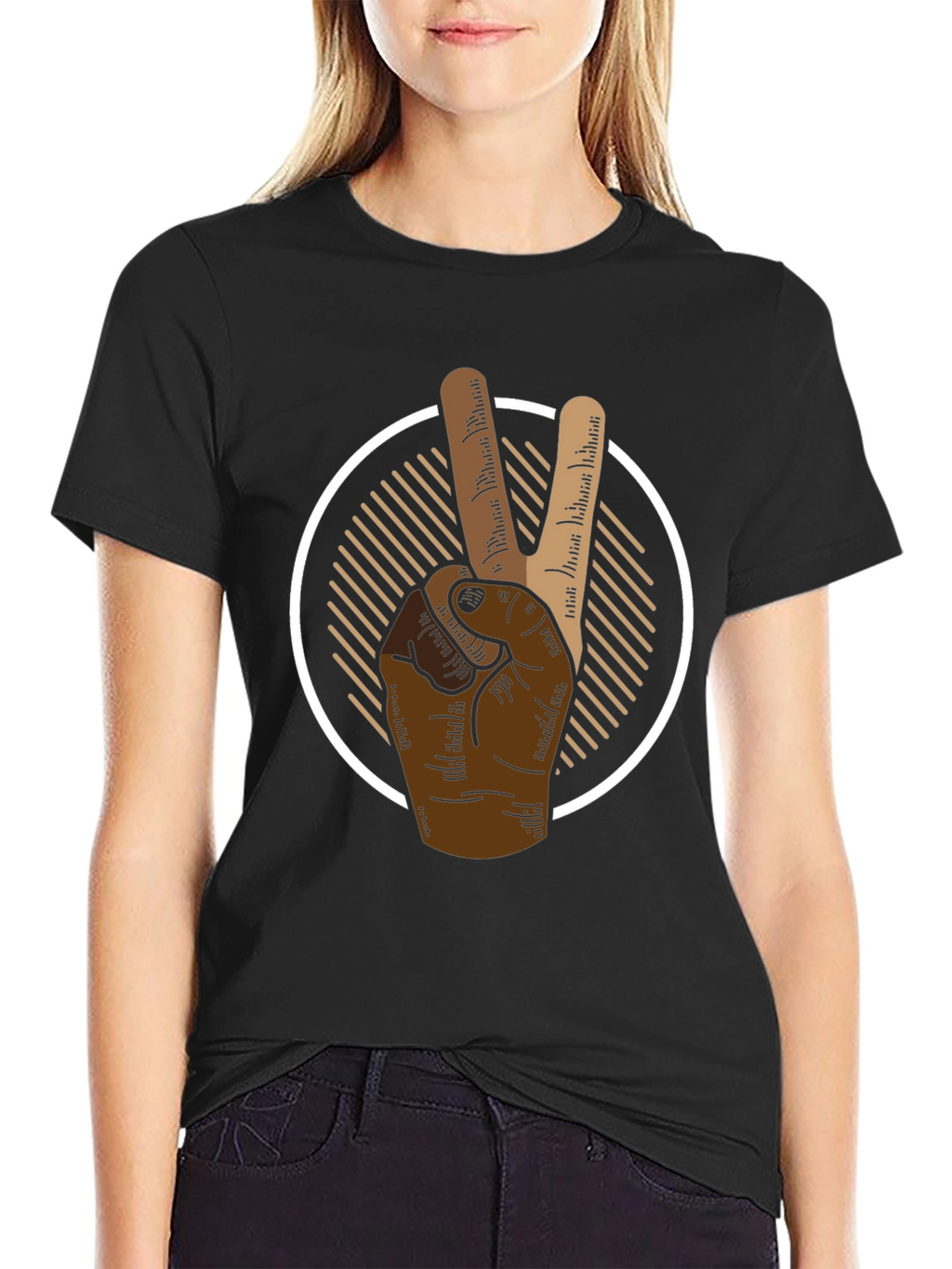 Peace Sign Graphic Tee - Mens Black T-Shirt