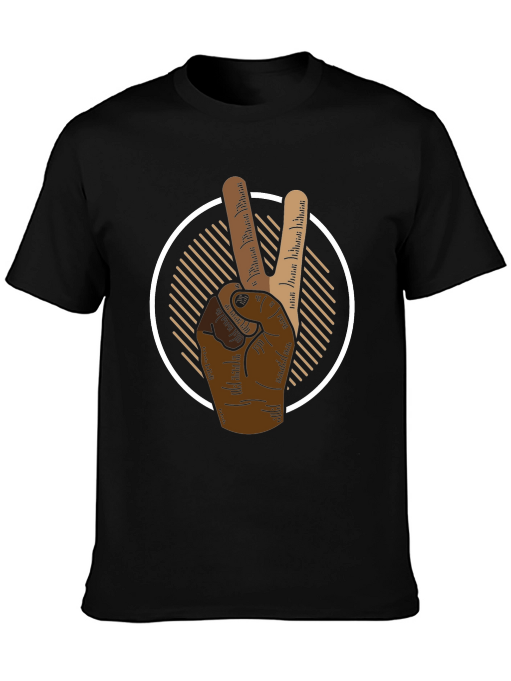 Peace Sign Graphic Tee - Mens Black T-Shirt