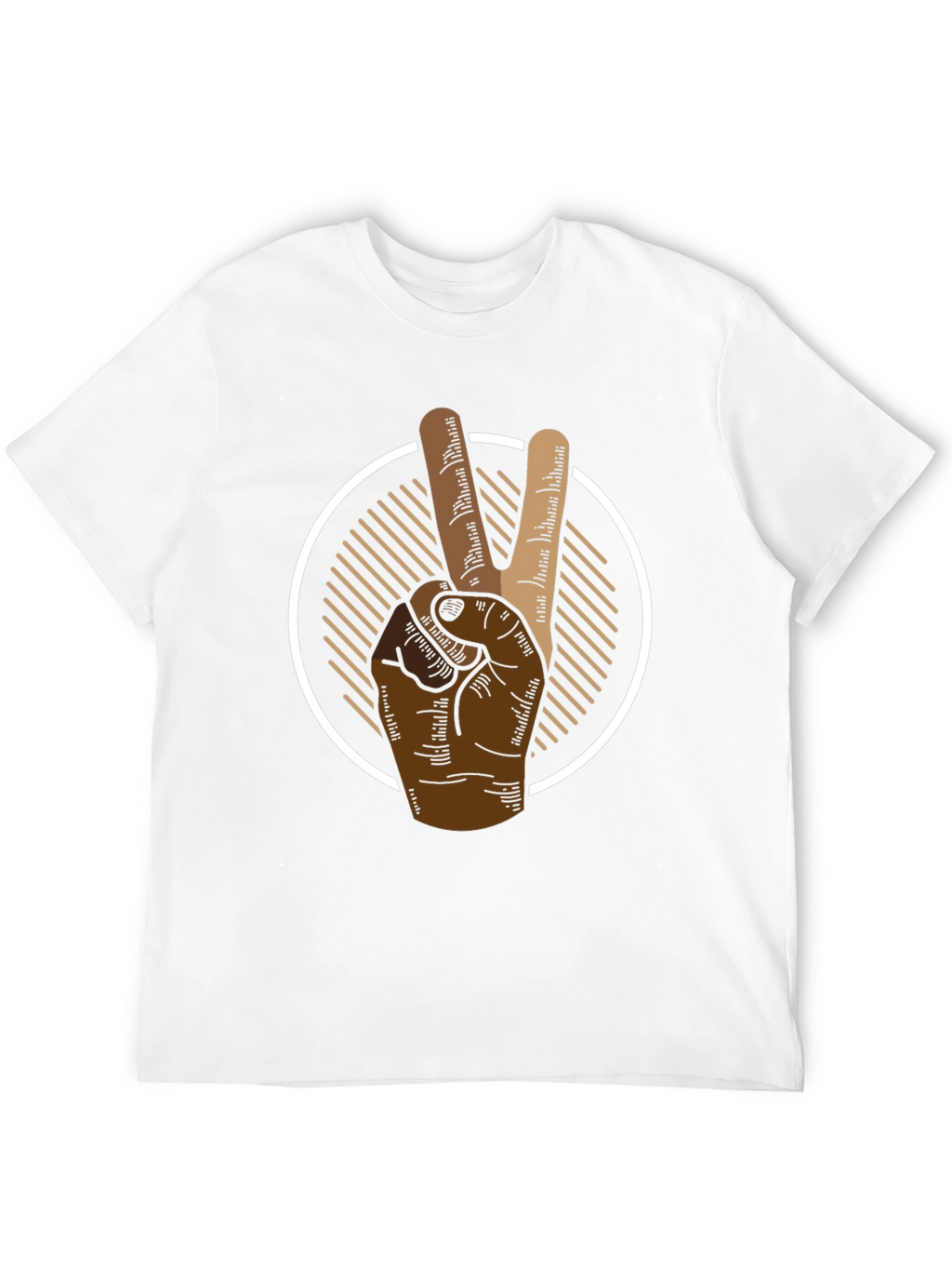 Peace Sign Graphic Tee - Mens Black T-Shirt