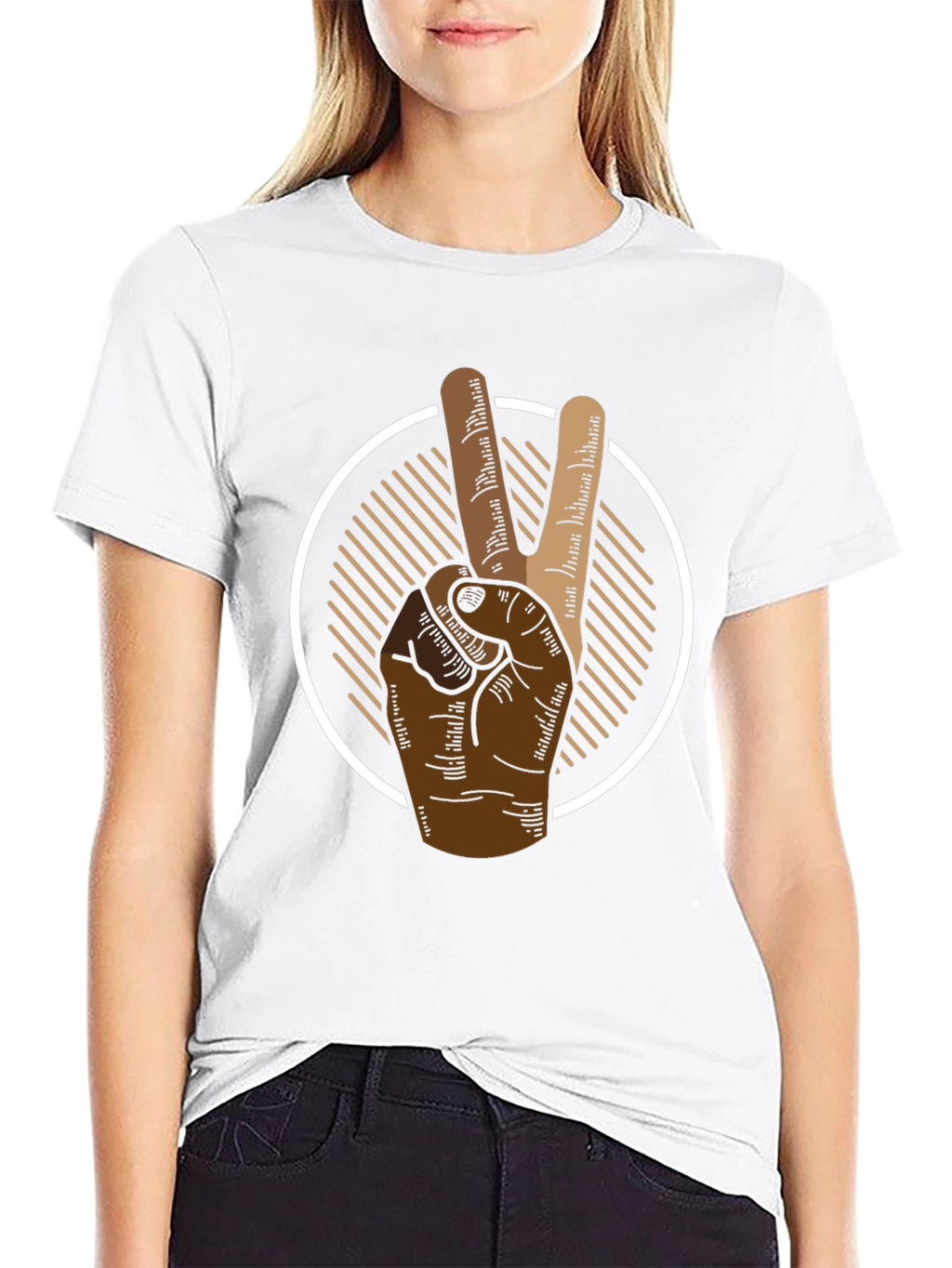 Peace Sign Graphic Tee - Mens Black T-Shirt