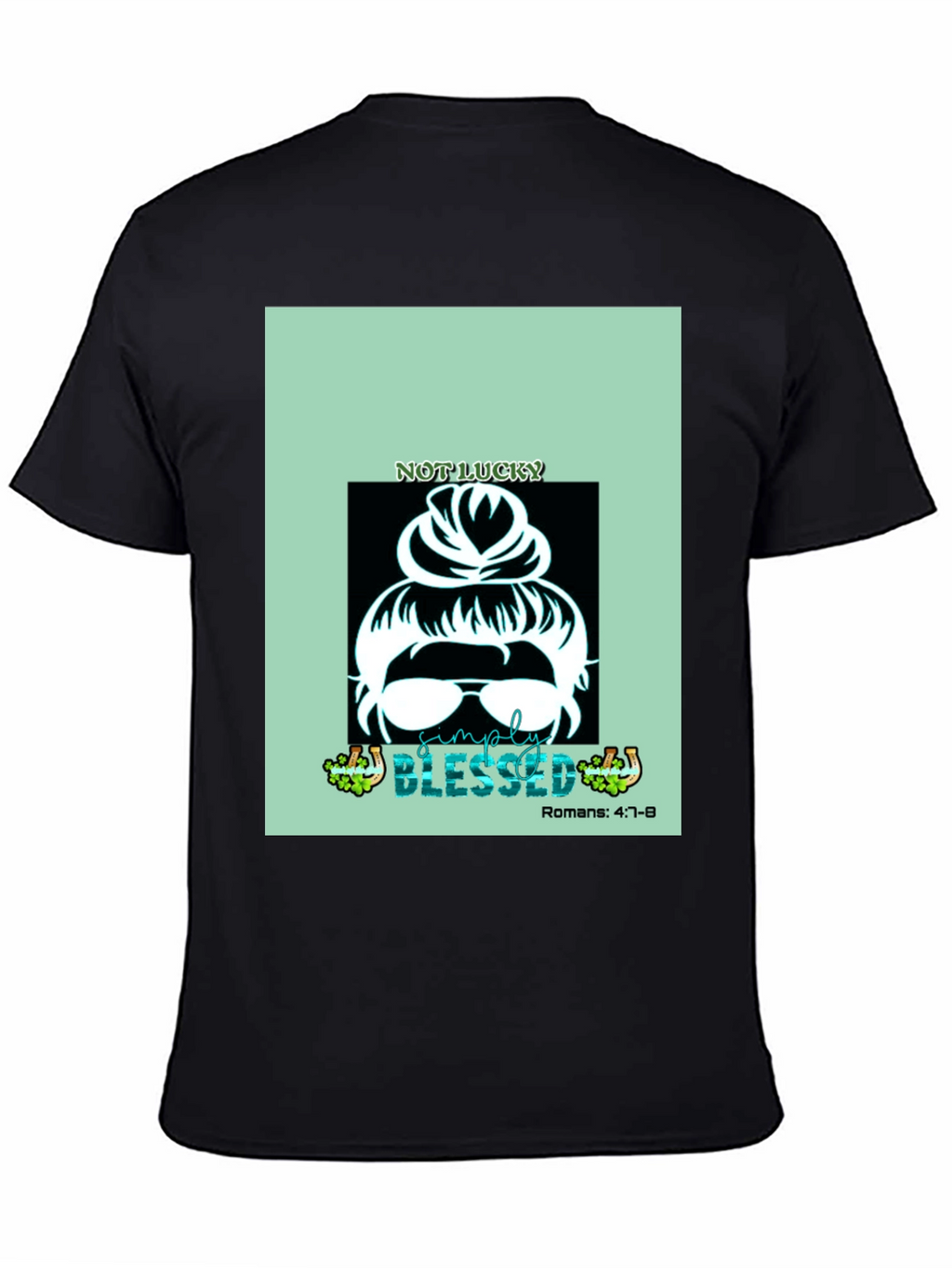 Simply Blessed Messy Bun Graphic Tee