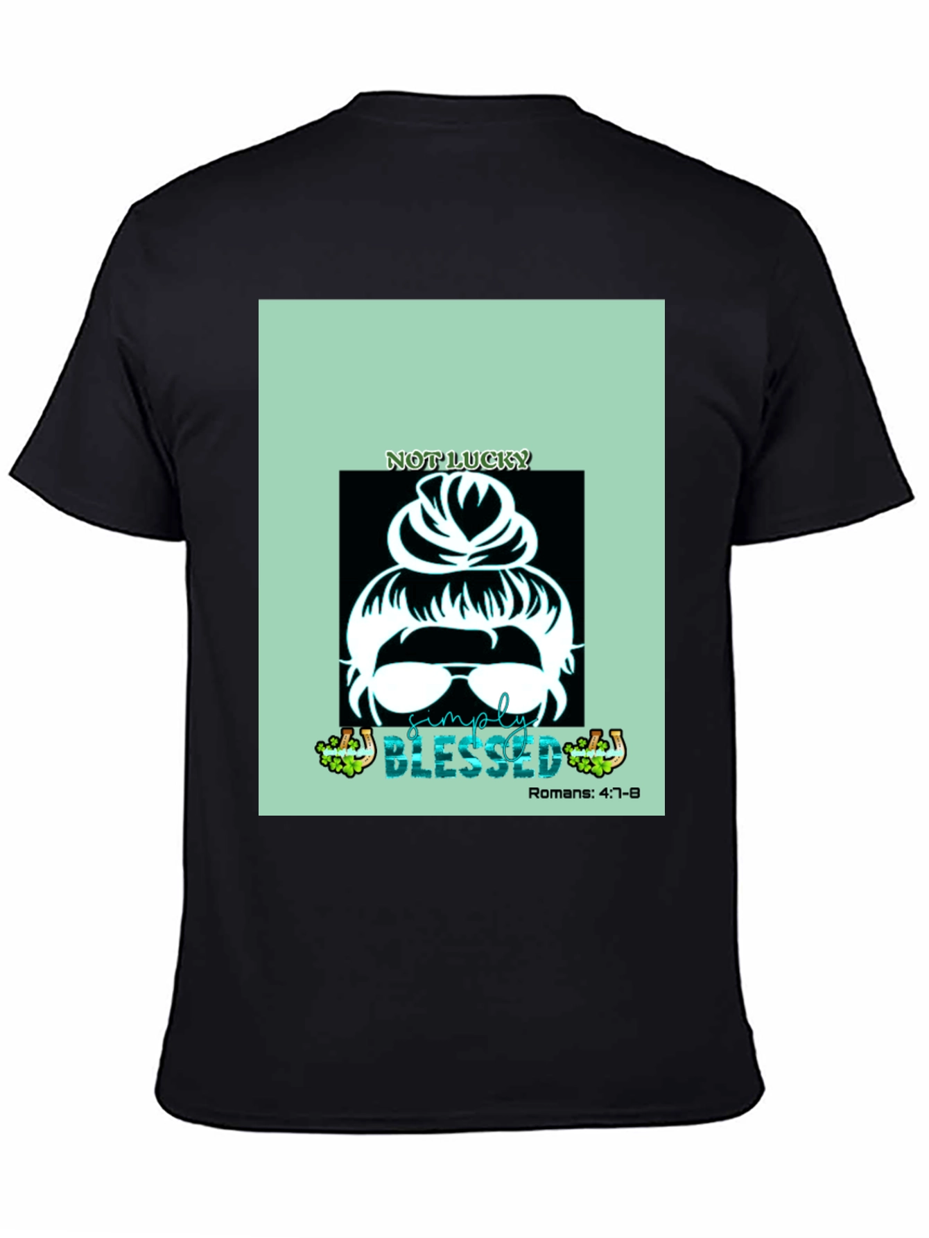Simply Blessed Messy Bun Graphic Tee