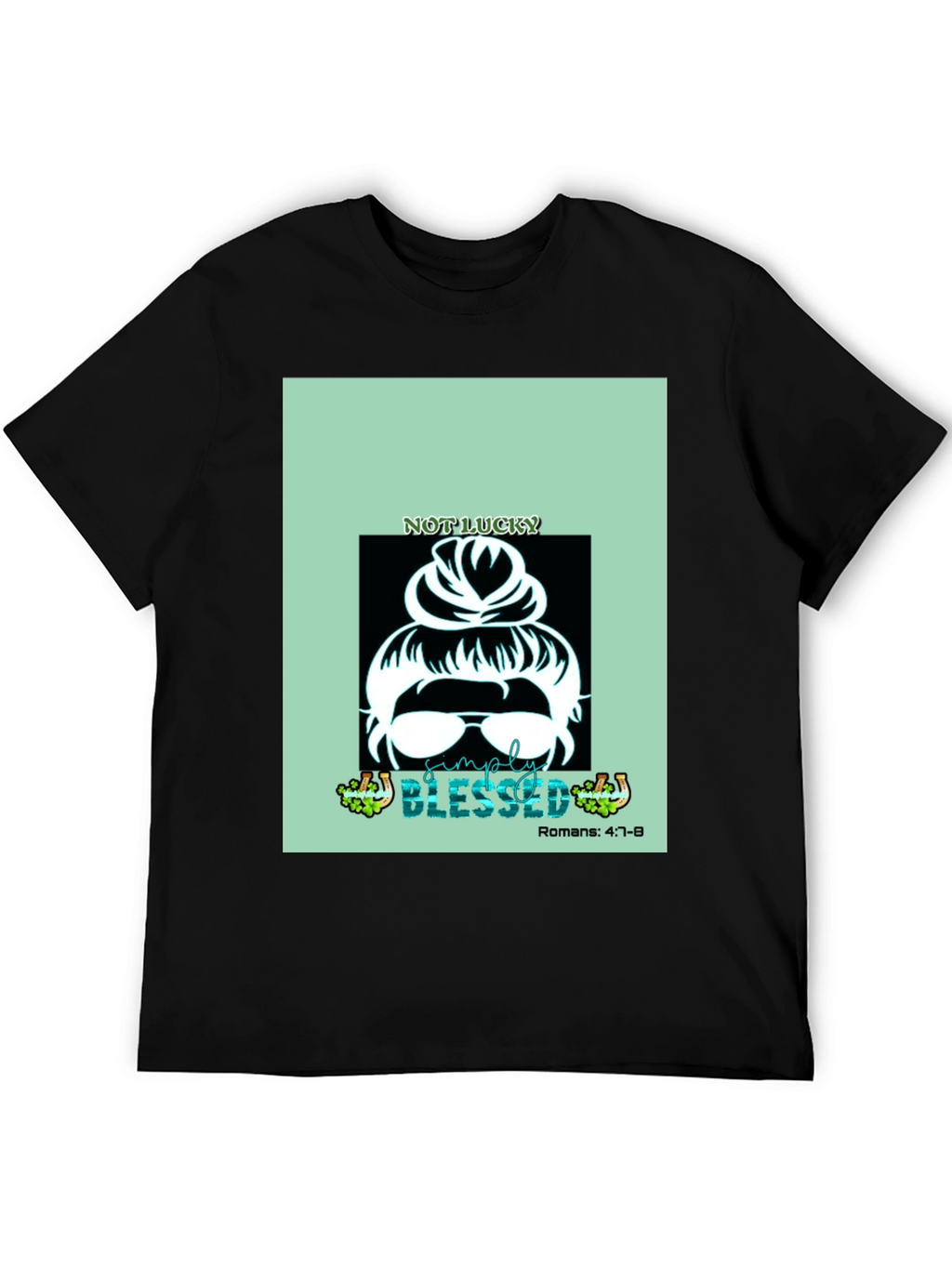Simply Blessed Messy Bun Graphic Tee