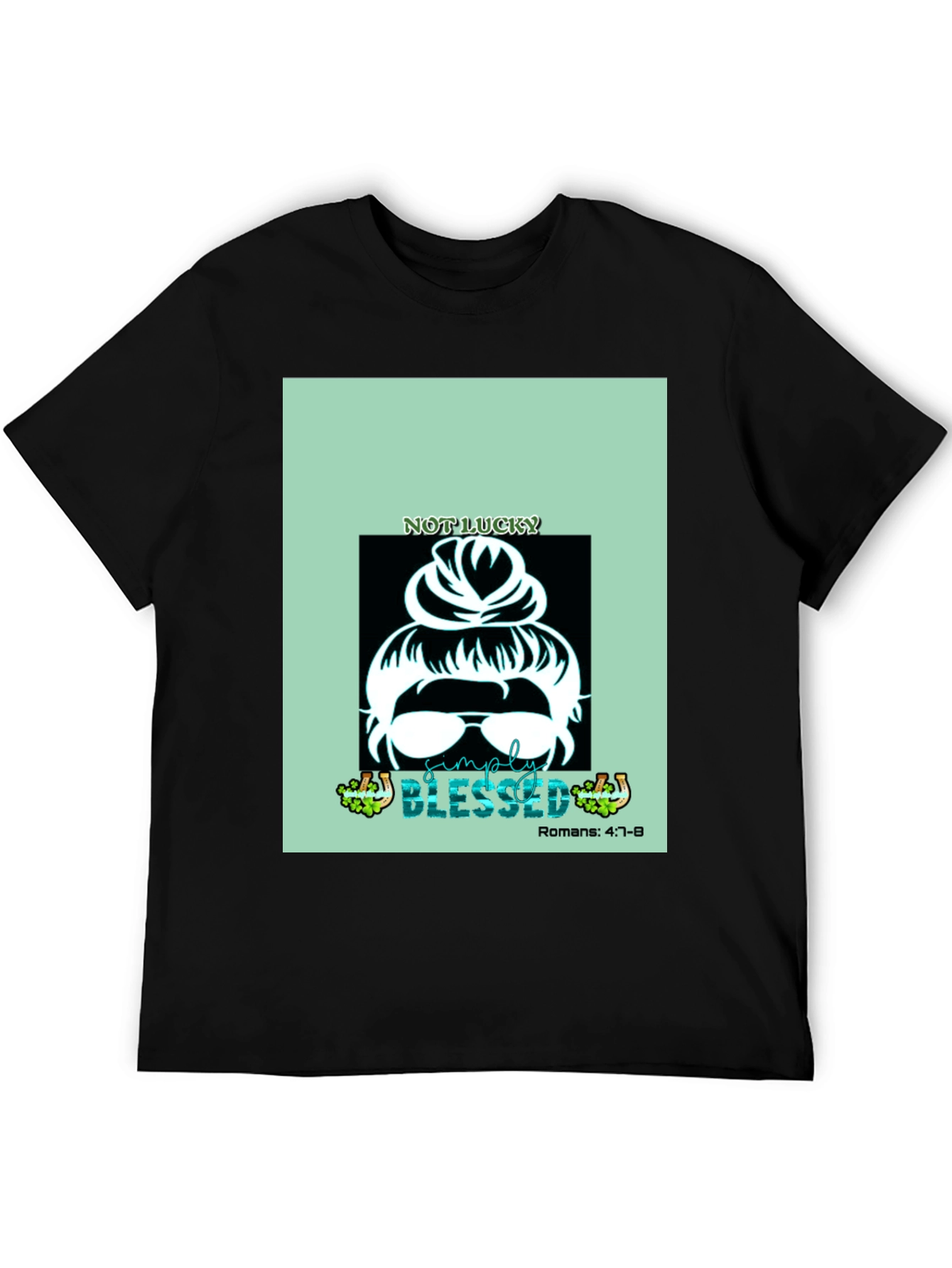 Simply Blessed Messy Bun Graphic Tee