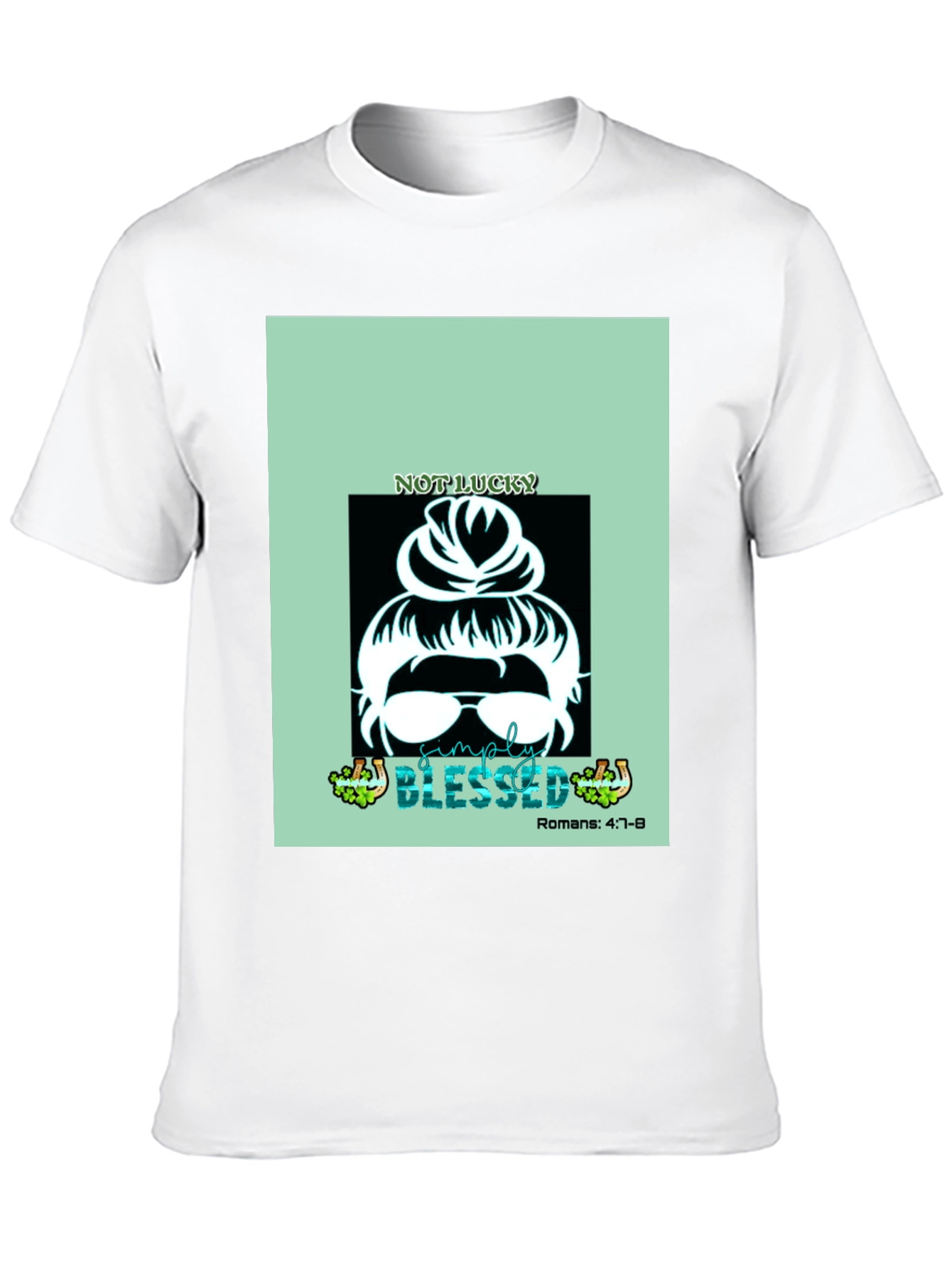 Simply Blessed Messy Bun Graphic Tee