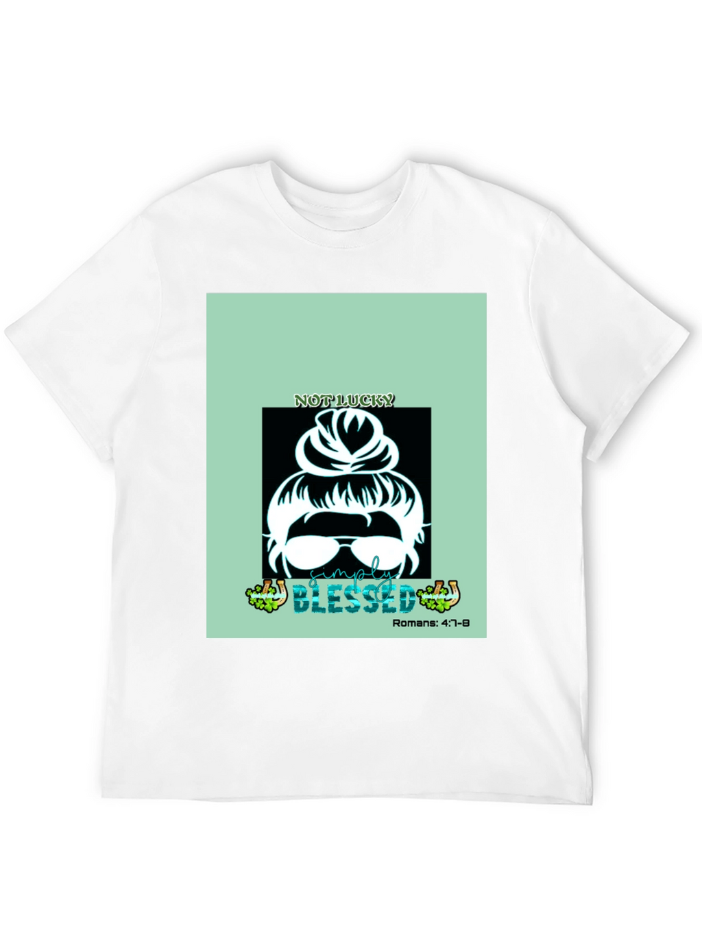 Simply Blessed Messy Bun Graphic Tee