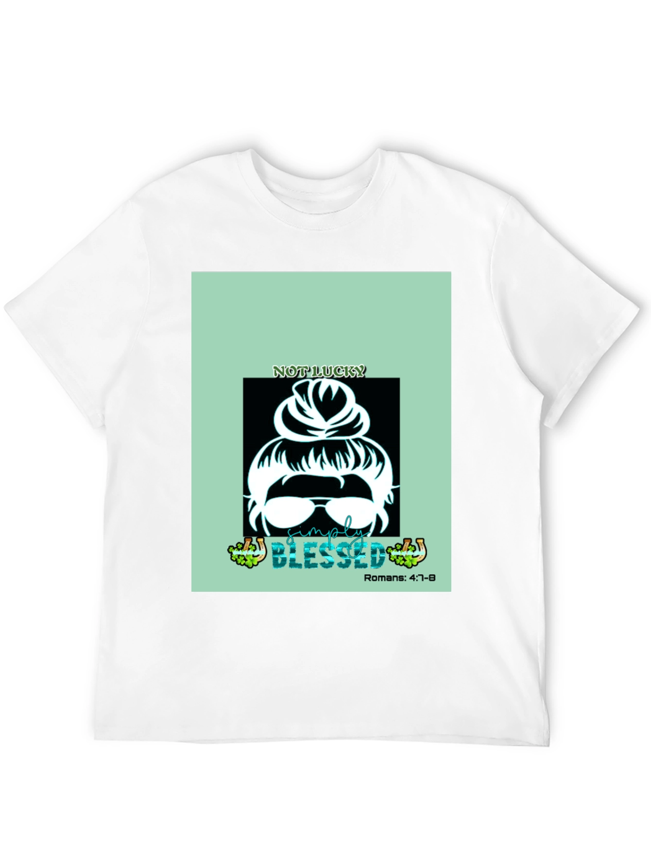 Simply Blessed Messy Bun Graphic Tee