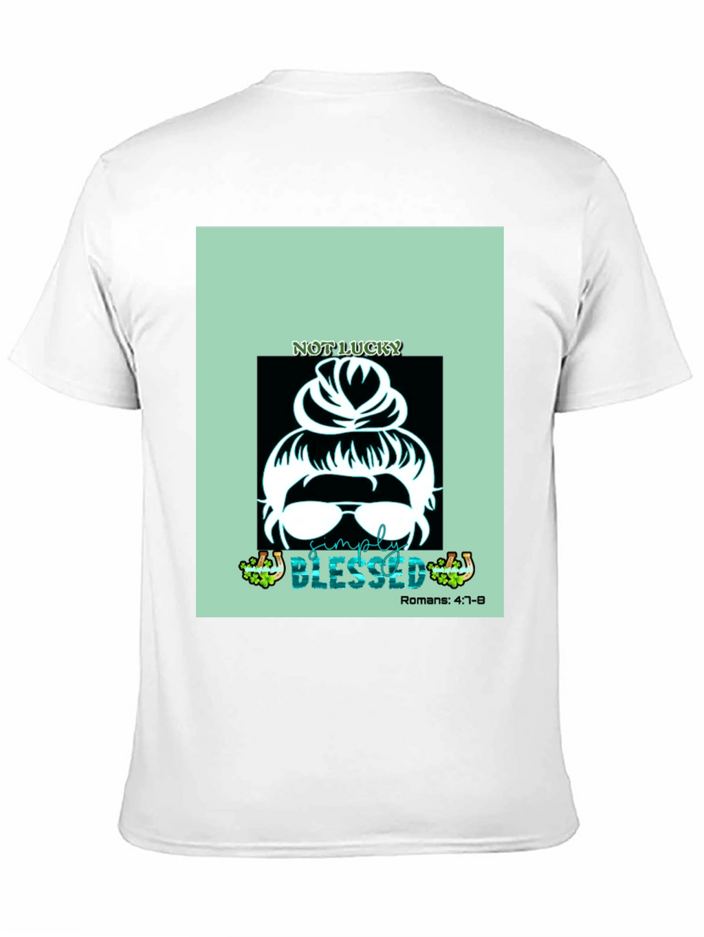 Simply Blessed Messy Bun Graphic Tee