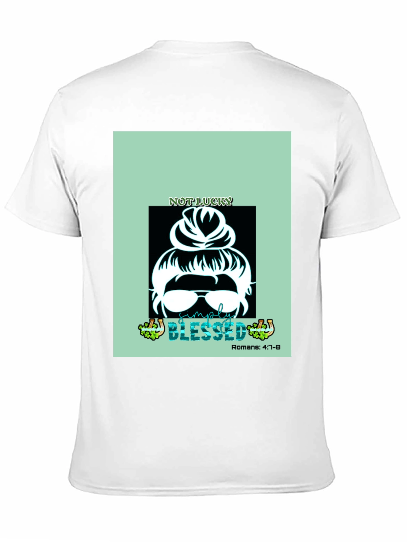 Simply Blessed Messy Bun Graphic Tee