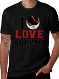 I Love Baseball Graphic Tee