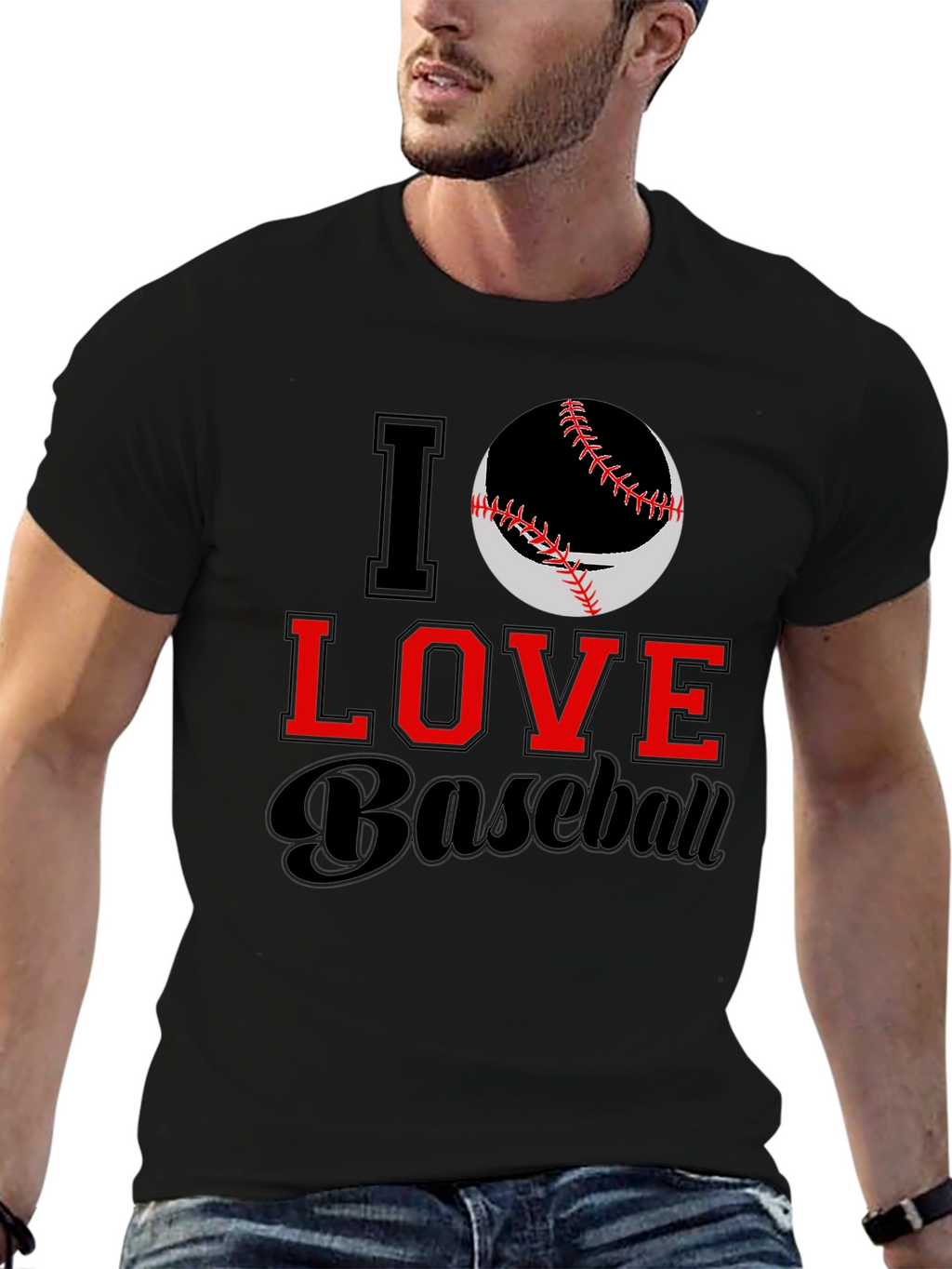 I Love Baseball Graphic Tee