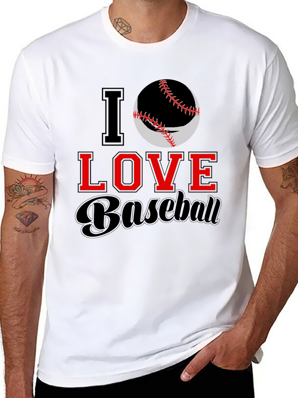 I Love Baseball Graphic Tee