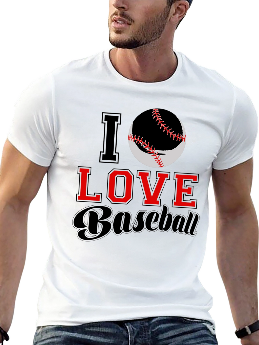 I Love Baseball Graphic Tee