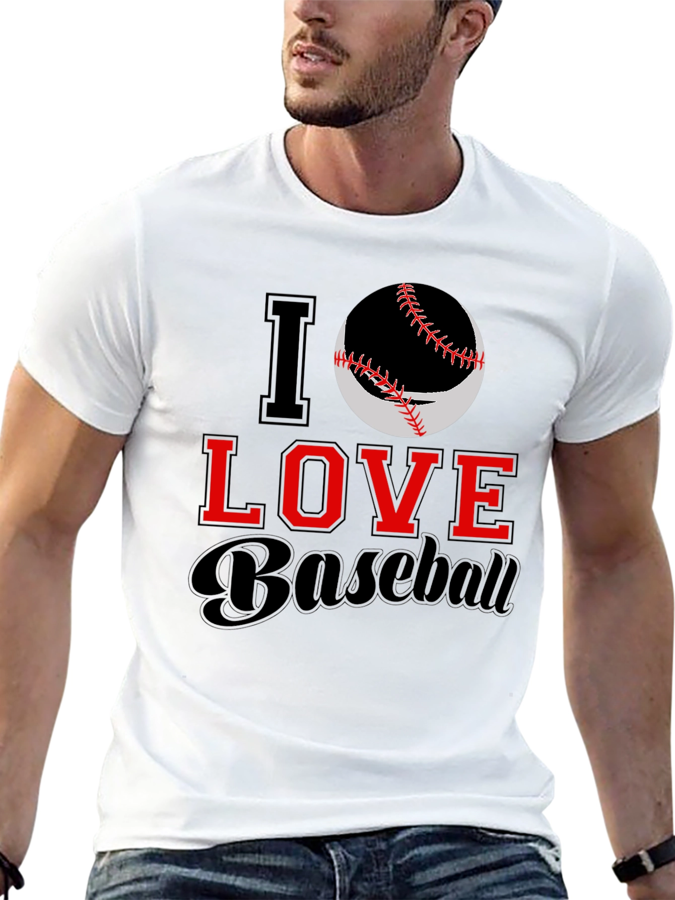 I Love Baseball Graphic Tee