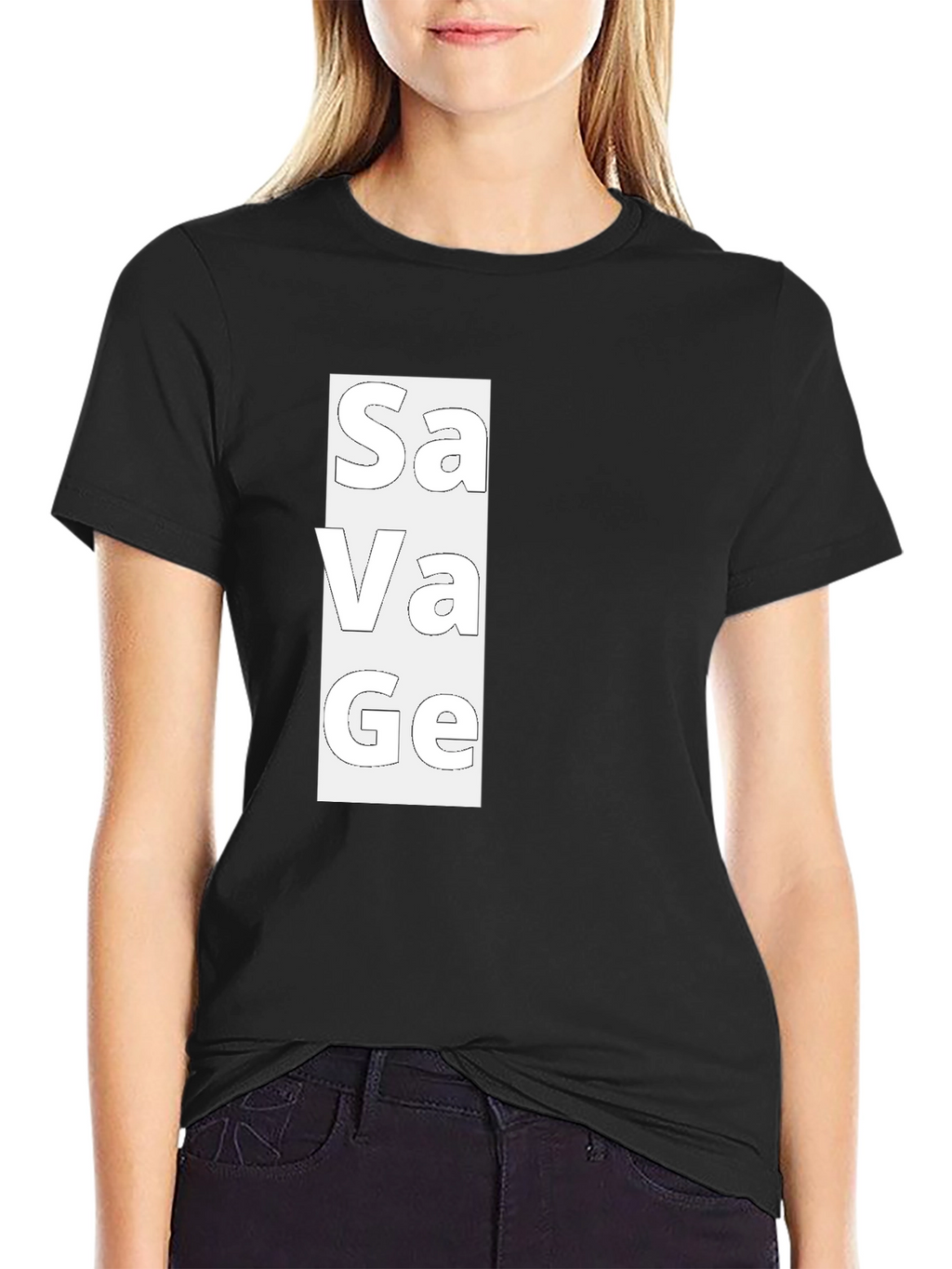 Savage Graphic Print Mens Black T-Shirt