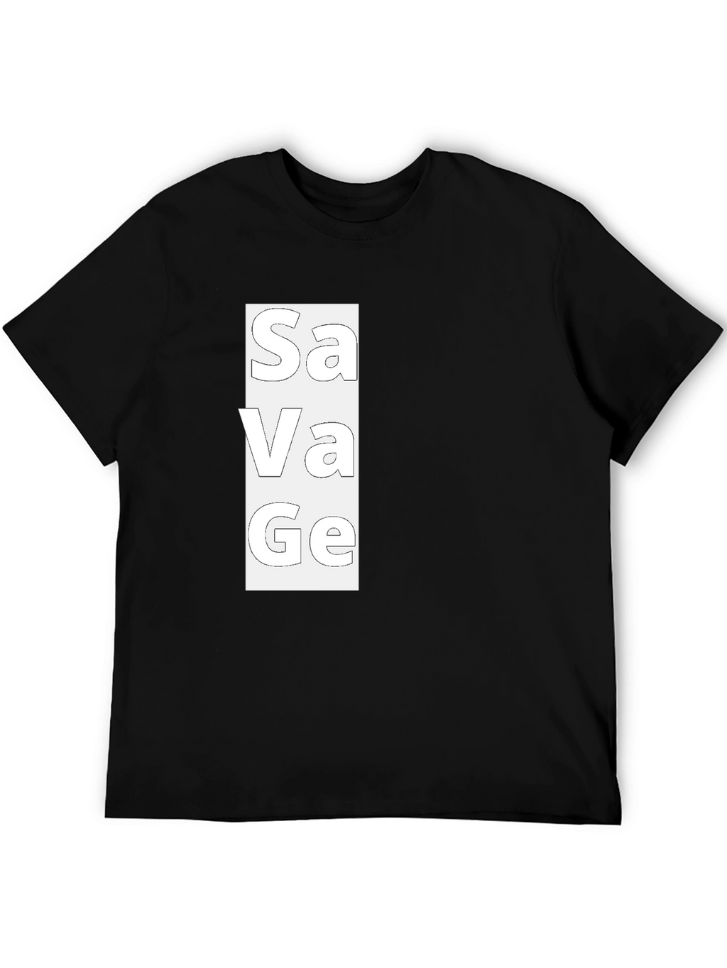 Savage Graphic Print Mens Black T-Shirt
