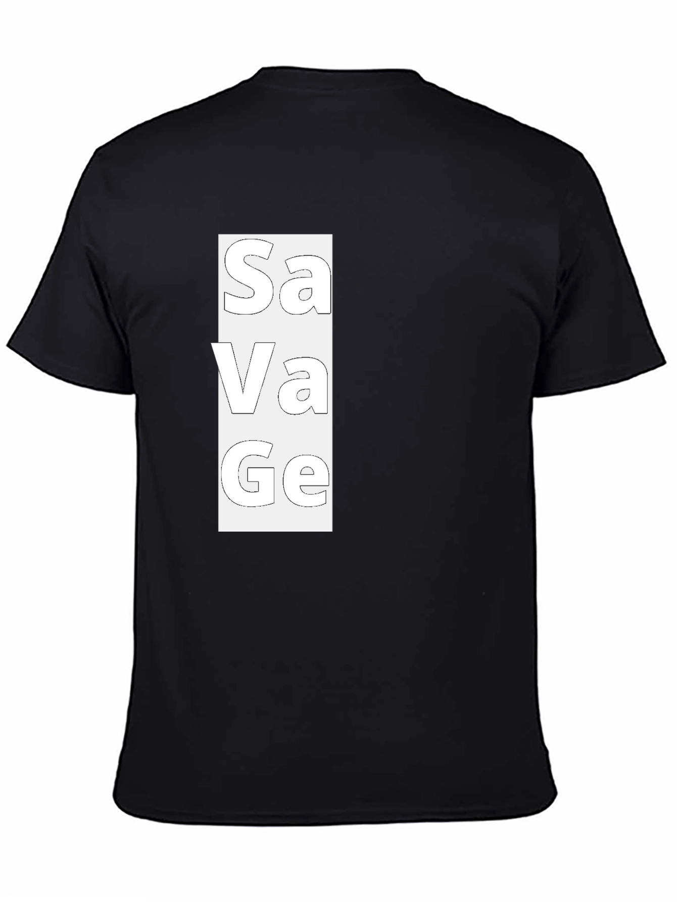 Savage Graphic Print Mens Black T-Shirt