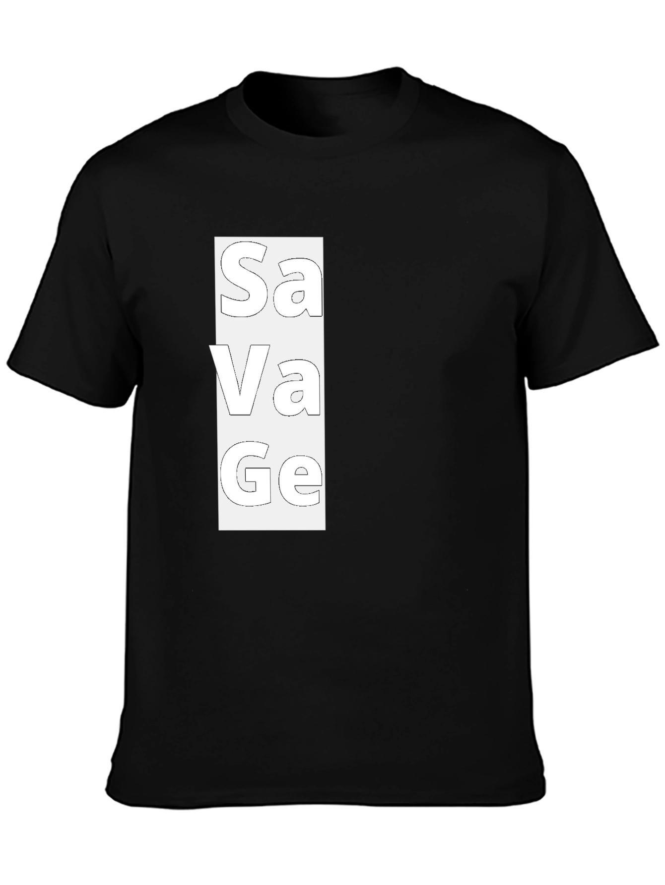 Savage Graphic Print Mens Black T-Shirt