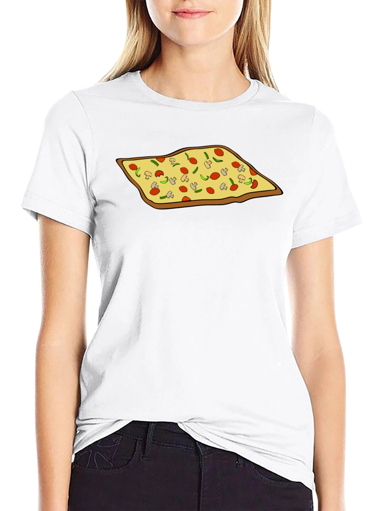 Pizza Graphic Black T-Shirt - Foodie Fashion
