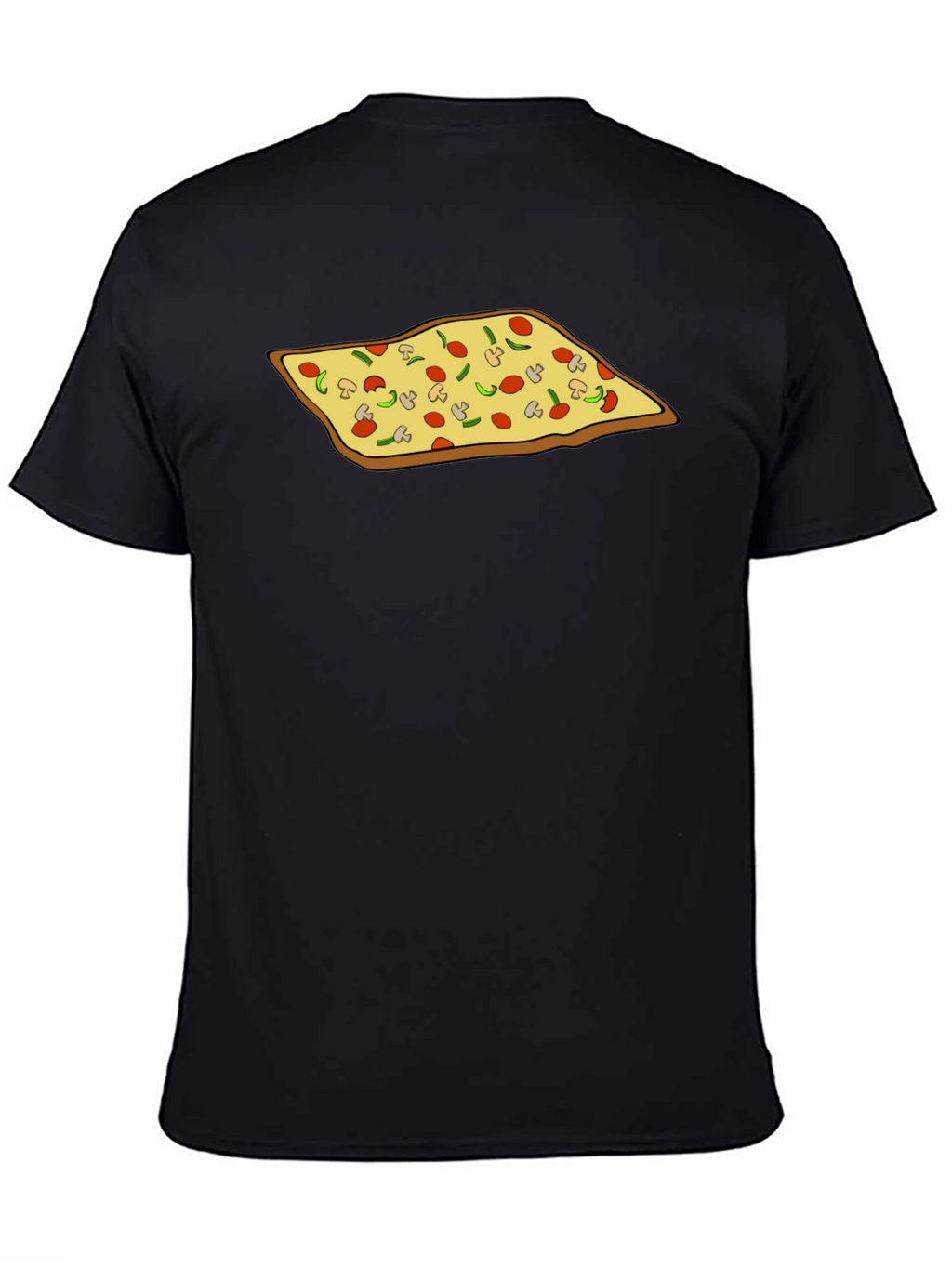 Pizza Graphic Black T-Shirt - Foodie Fashion