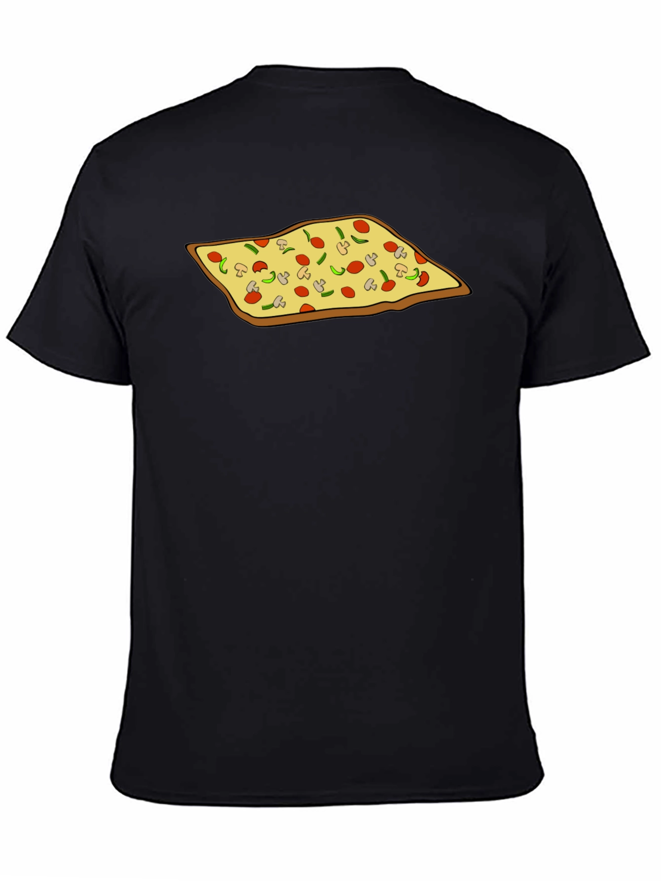Pizza Graphic Black T-Shirt - Foodie Fashion