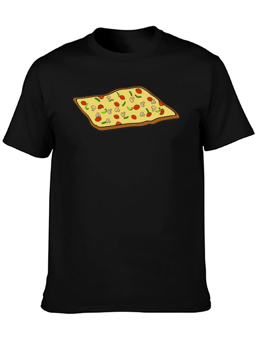 Pizza Graphic Black T-Shirt - Foodie Fashion