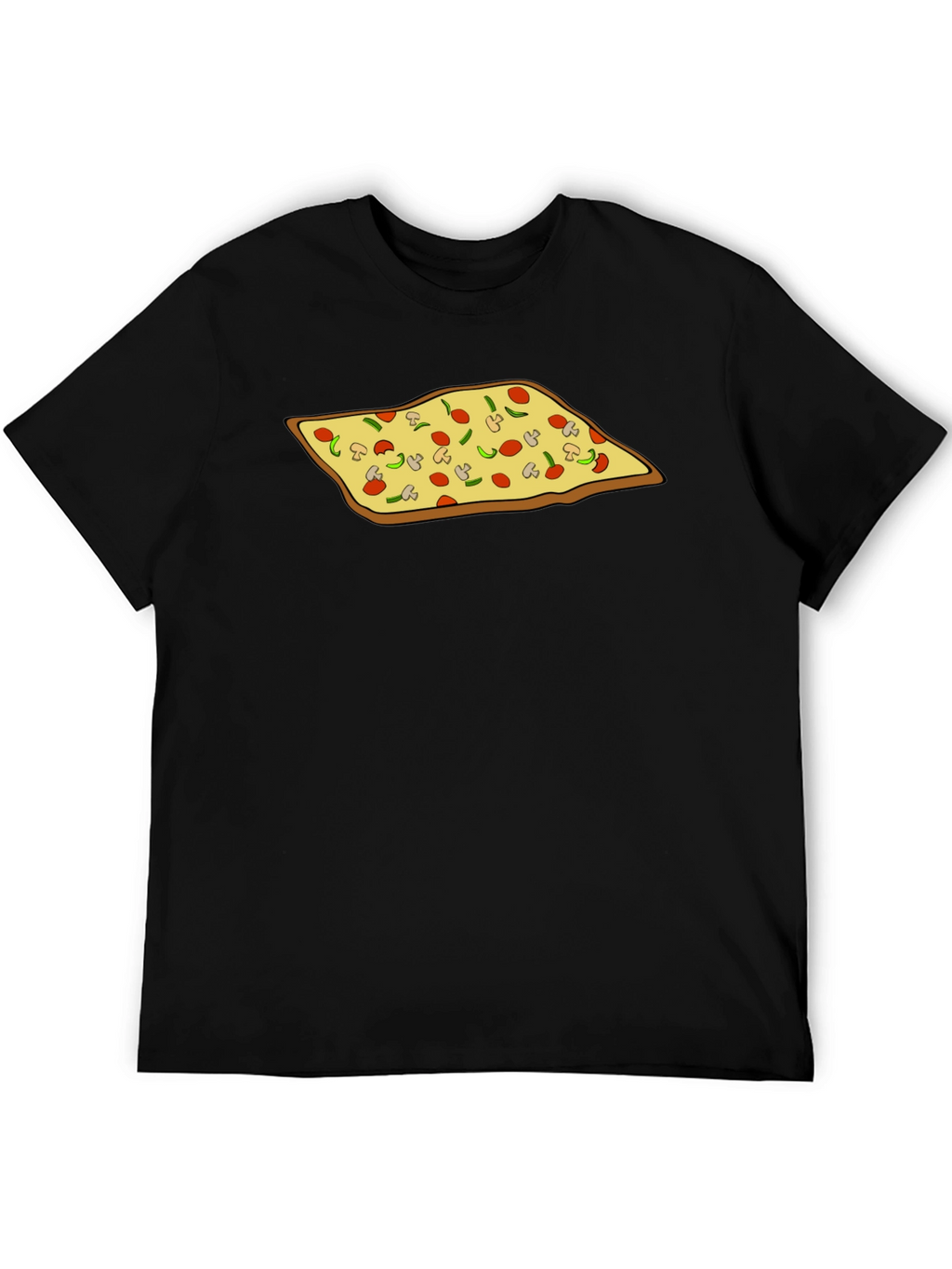 Pizza Graphic Black T-Shirt - Foodie Fashion