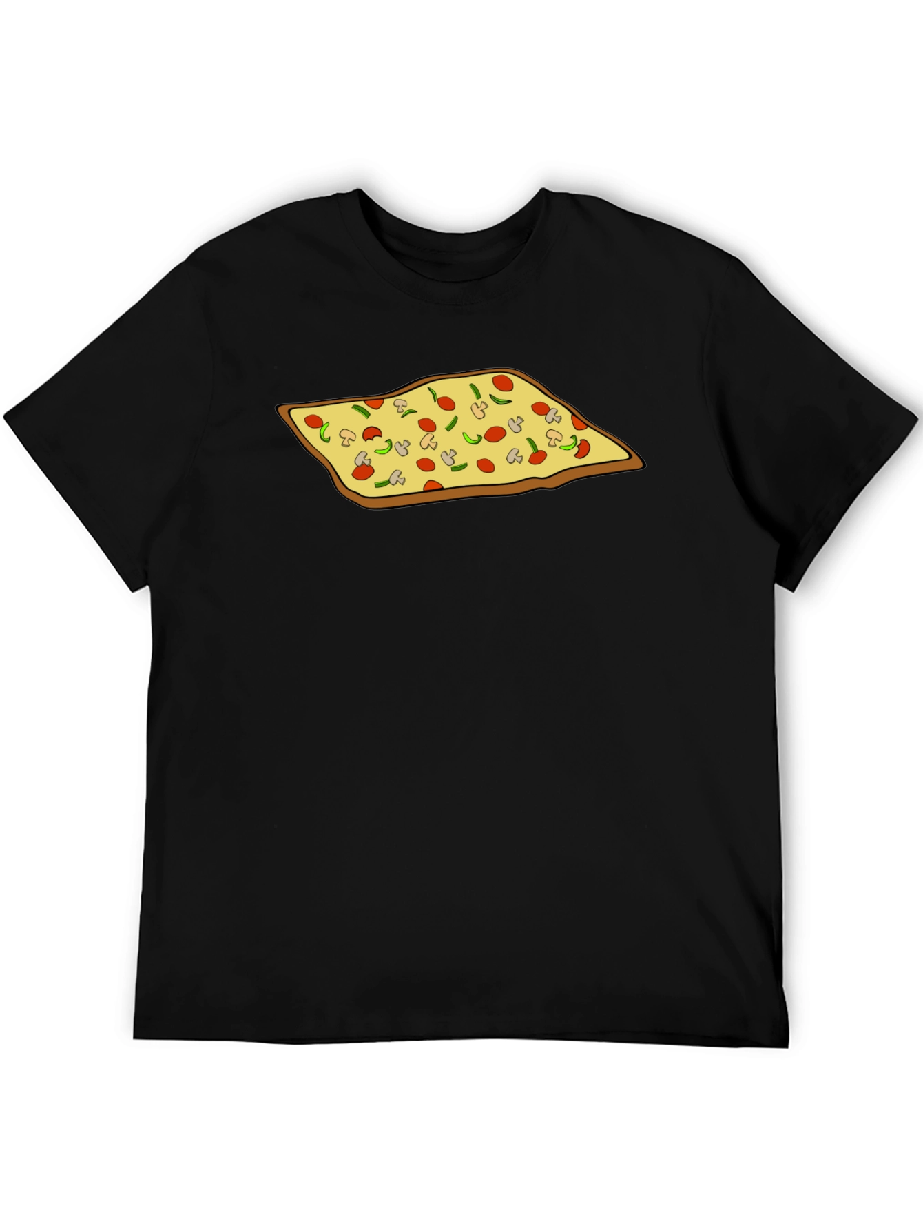 Pizza Graphic Black T-Shirt - Foodie Fashion