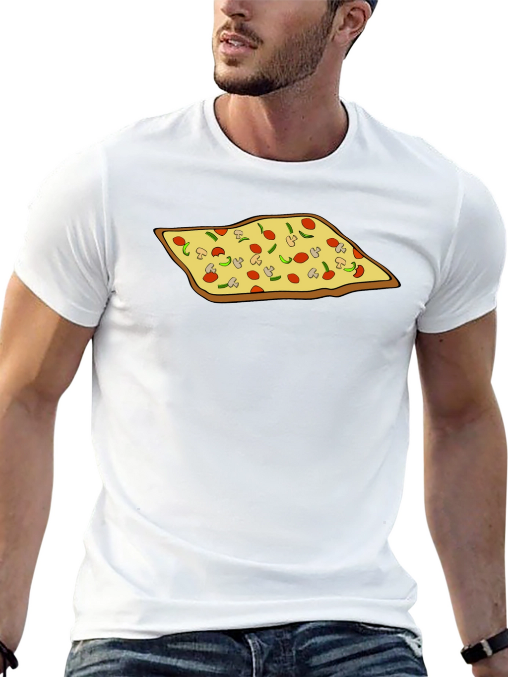 Pizza Graphic Black T-Shirt - Foodie Fashion