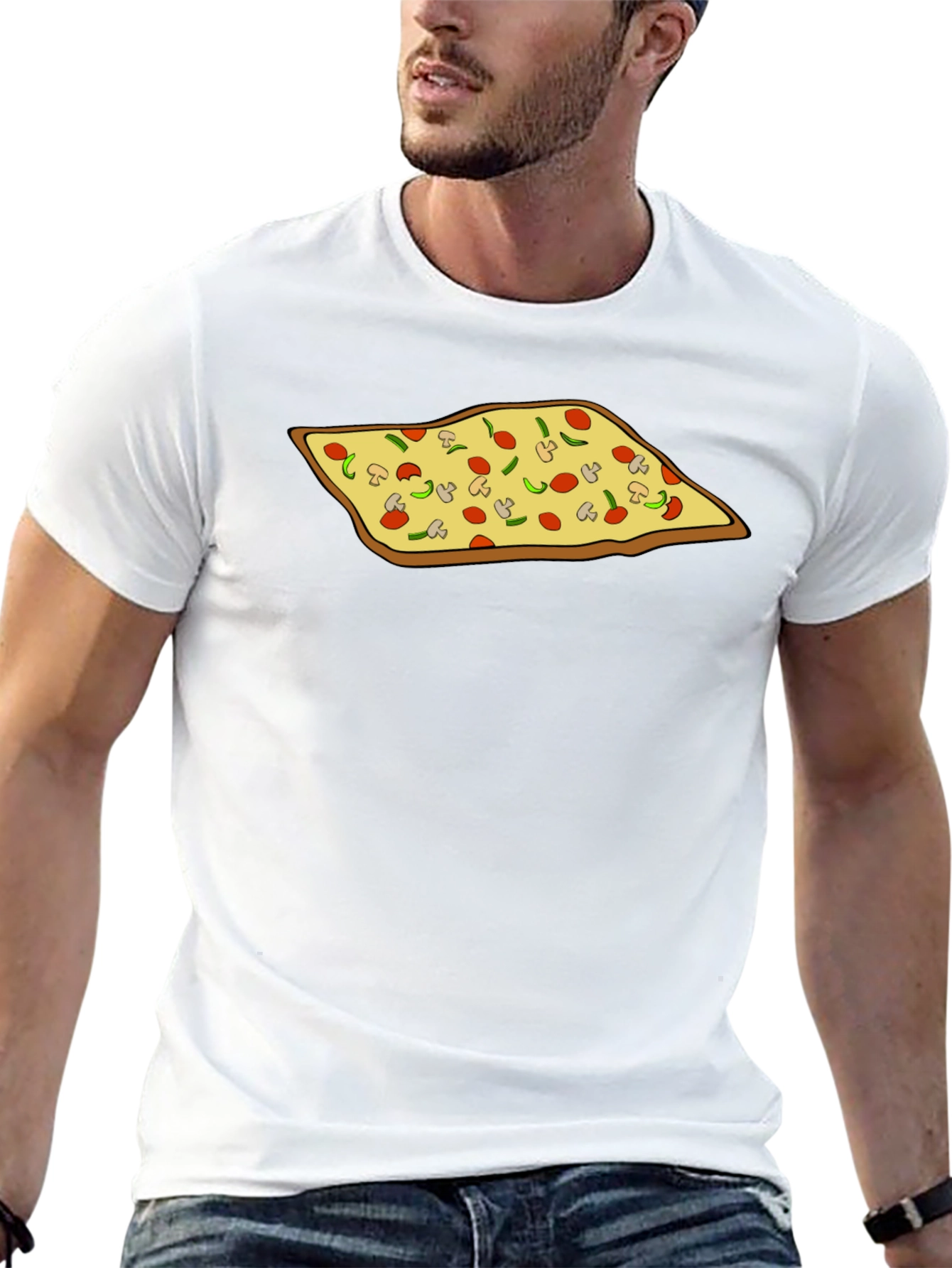 Pizza Graphic Black T-Shirt - Foodie Fashion