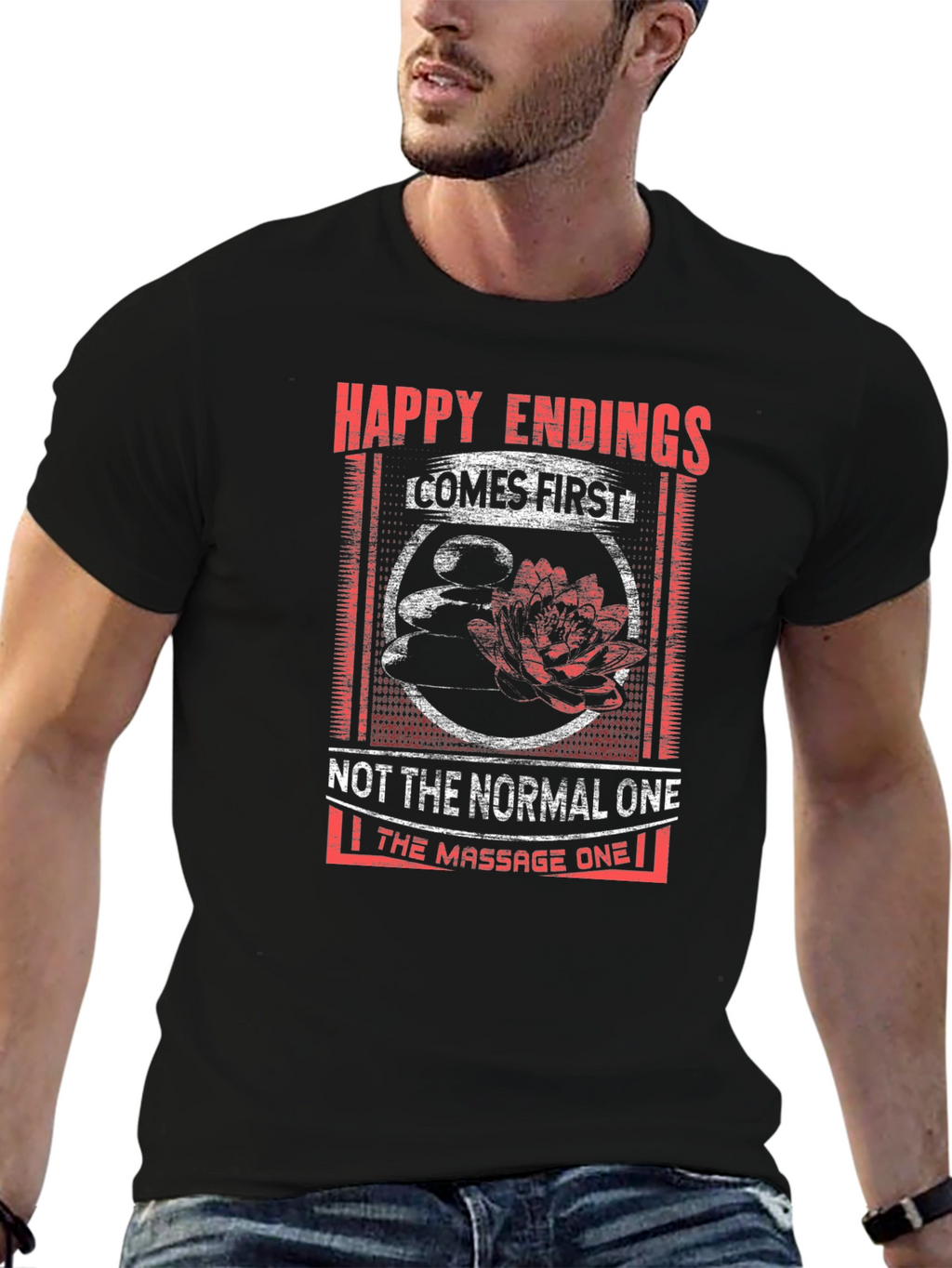 Happy Endings Massage T-Shirt - Funny Graphic Tee