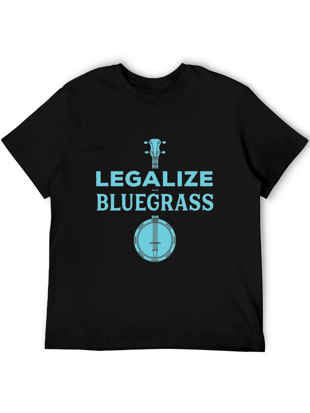 Legalize Bluegrass Banjo Graphic Tee - Black