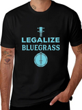 Legalize Bluegrass Banjo Graphic Tee - Black