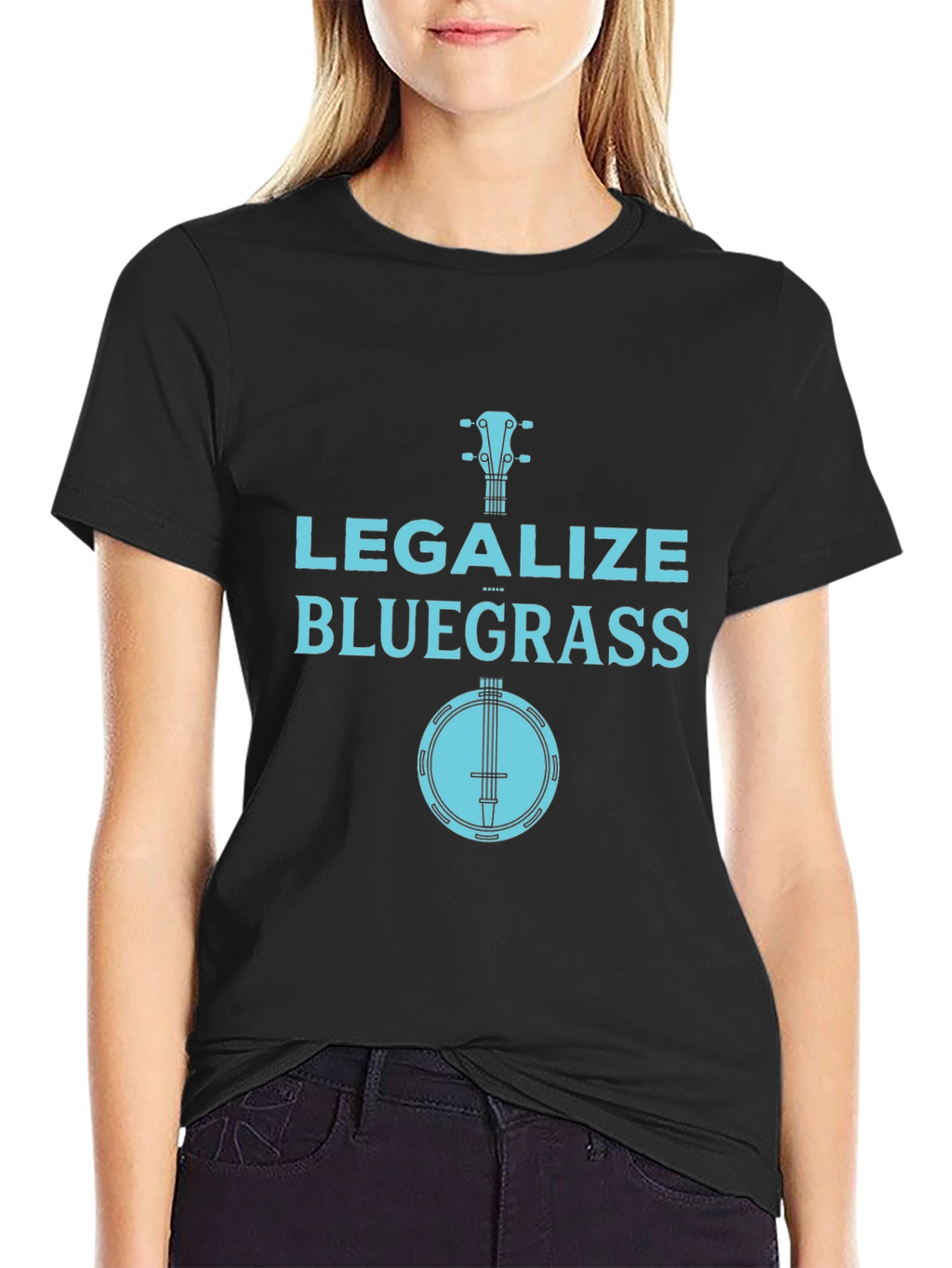 Legalize Bluegrass Banjo Graphic Tee - Black