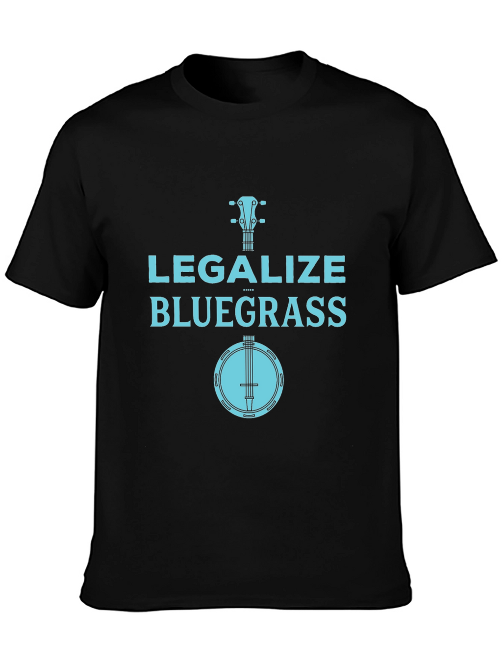 Legalize Bluegrass Banjo Graphic Tee - Black