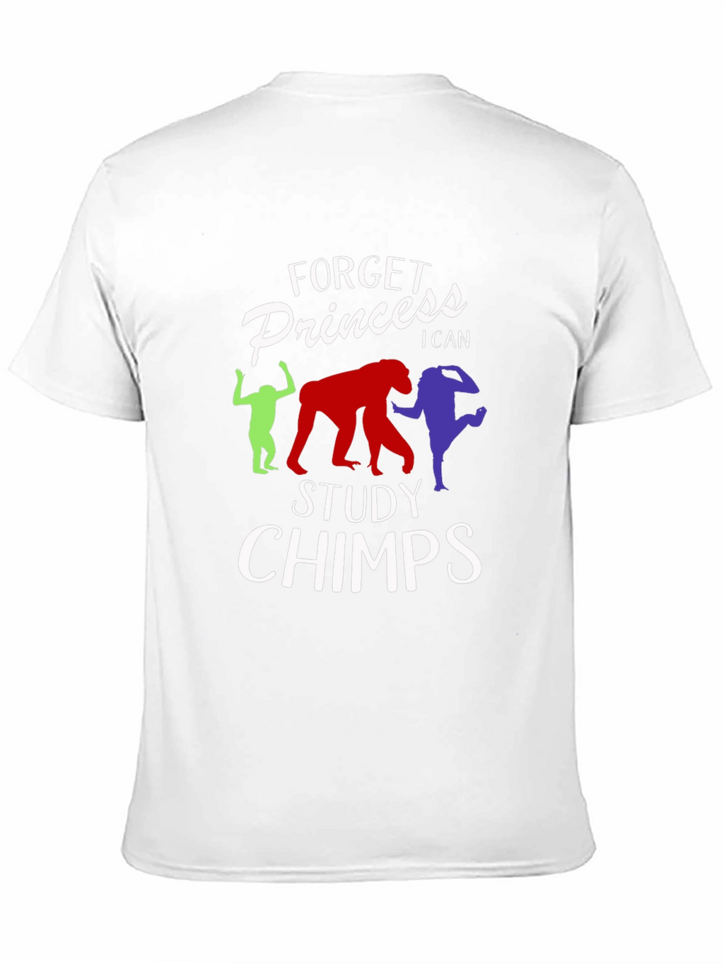 Forget Princess Study Chimps Black T-Shirt