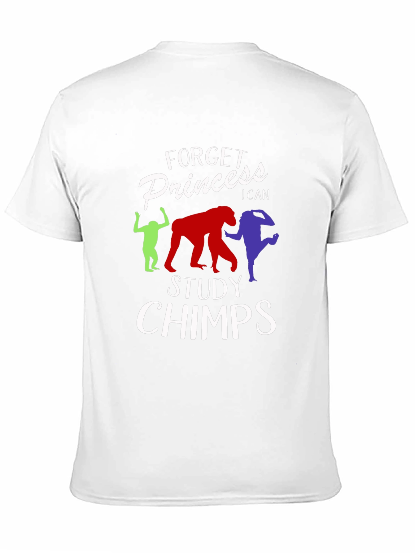 Forget Princess Study Chimps Black T-Shirt