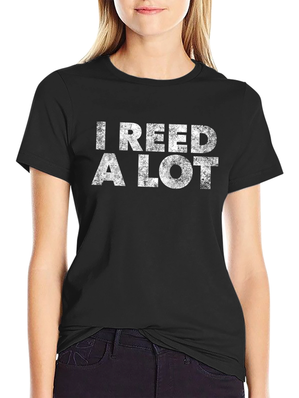 I Reed A Lot Black Graphic T-Shirt