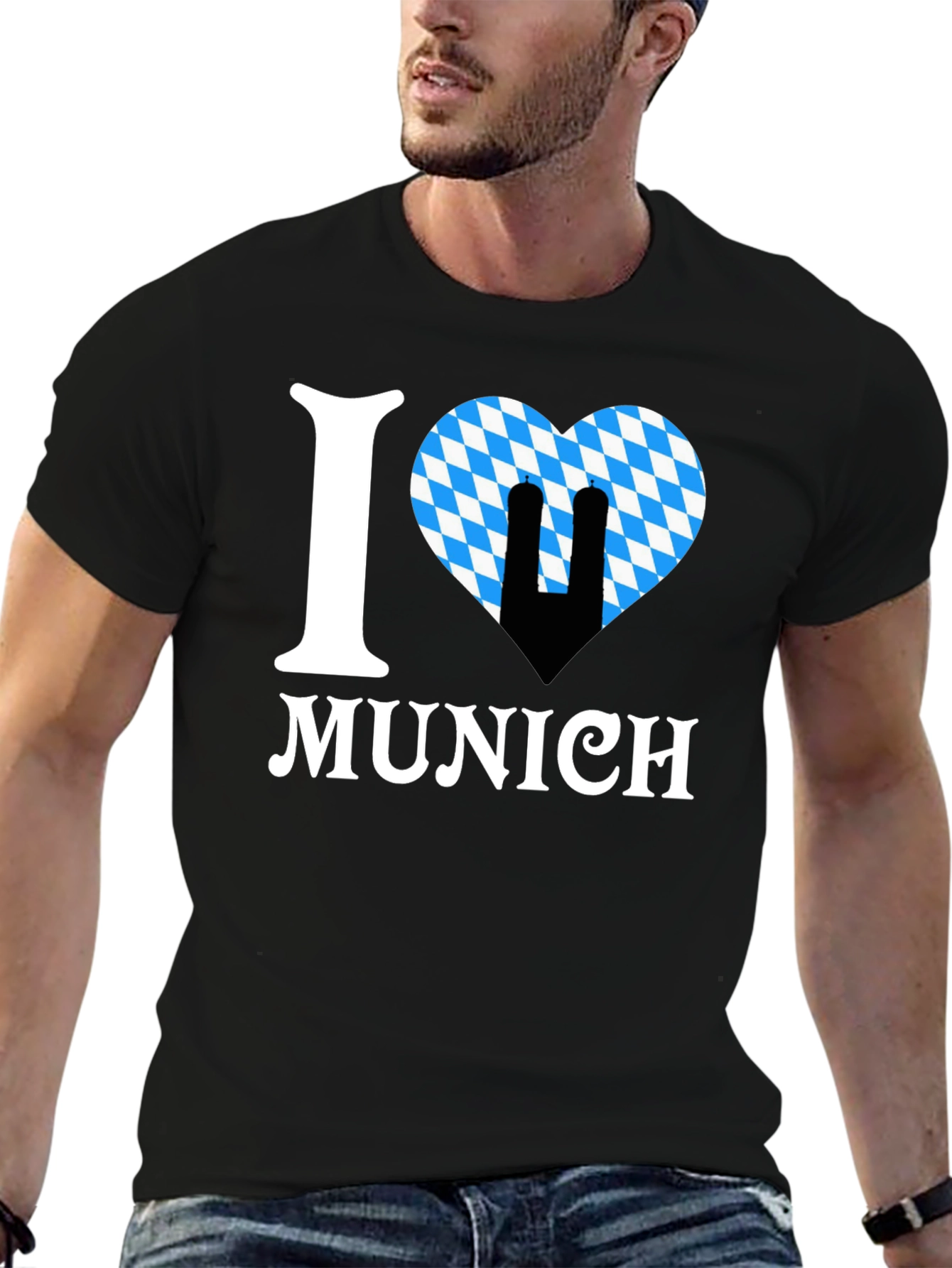I Love Munich T-Shirt Black Oktoberfest Tee