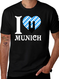 I Love Munich T-Shirt Black Oktoberfest Tee