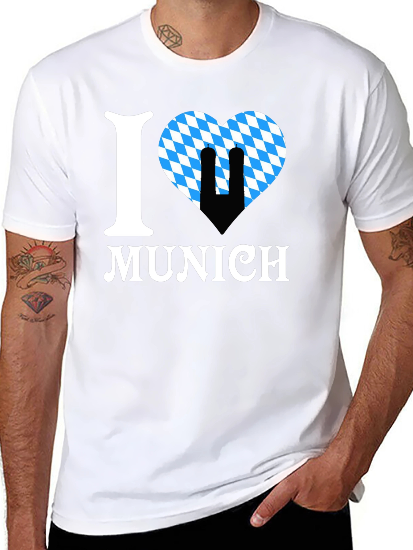 I Love Munich T-Shirt Black Oktoberfest Tee