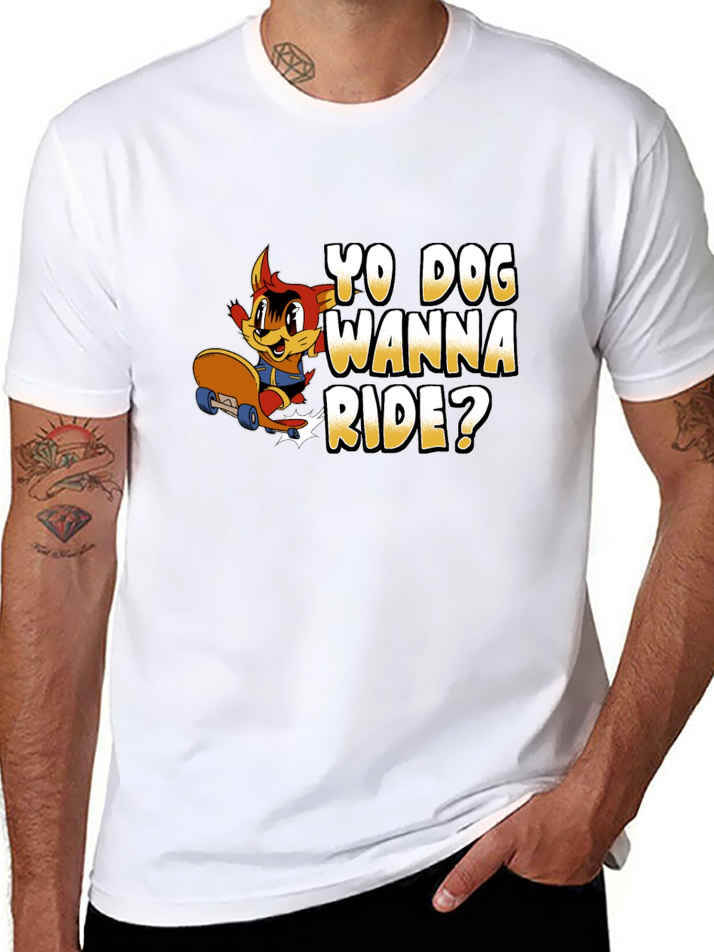 Yo Dog Wanna Ride? Black T-Shirt