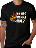 Yo Dog Wanna Ride? Black T-Shirt