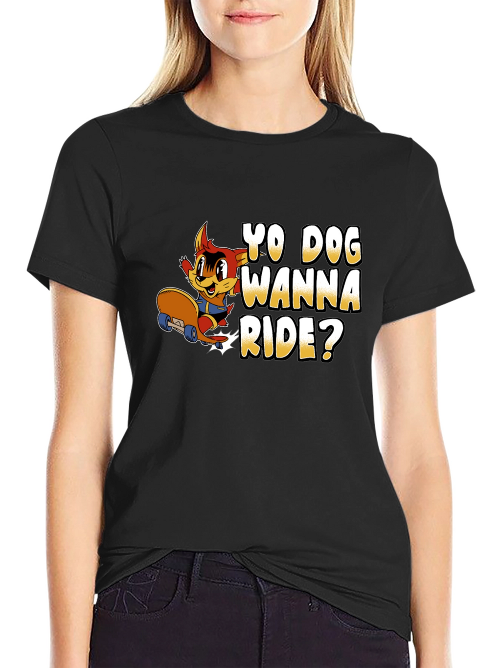 Yo Dog Wanna Ride? Black T-Shirt