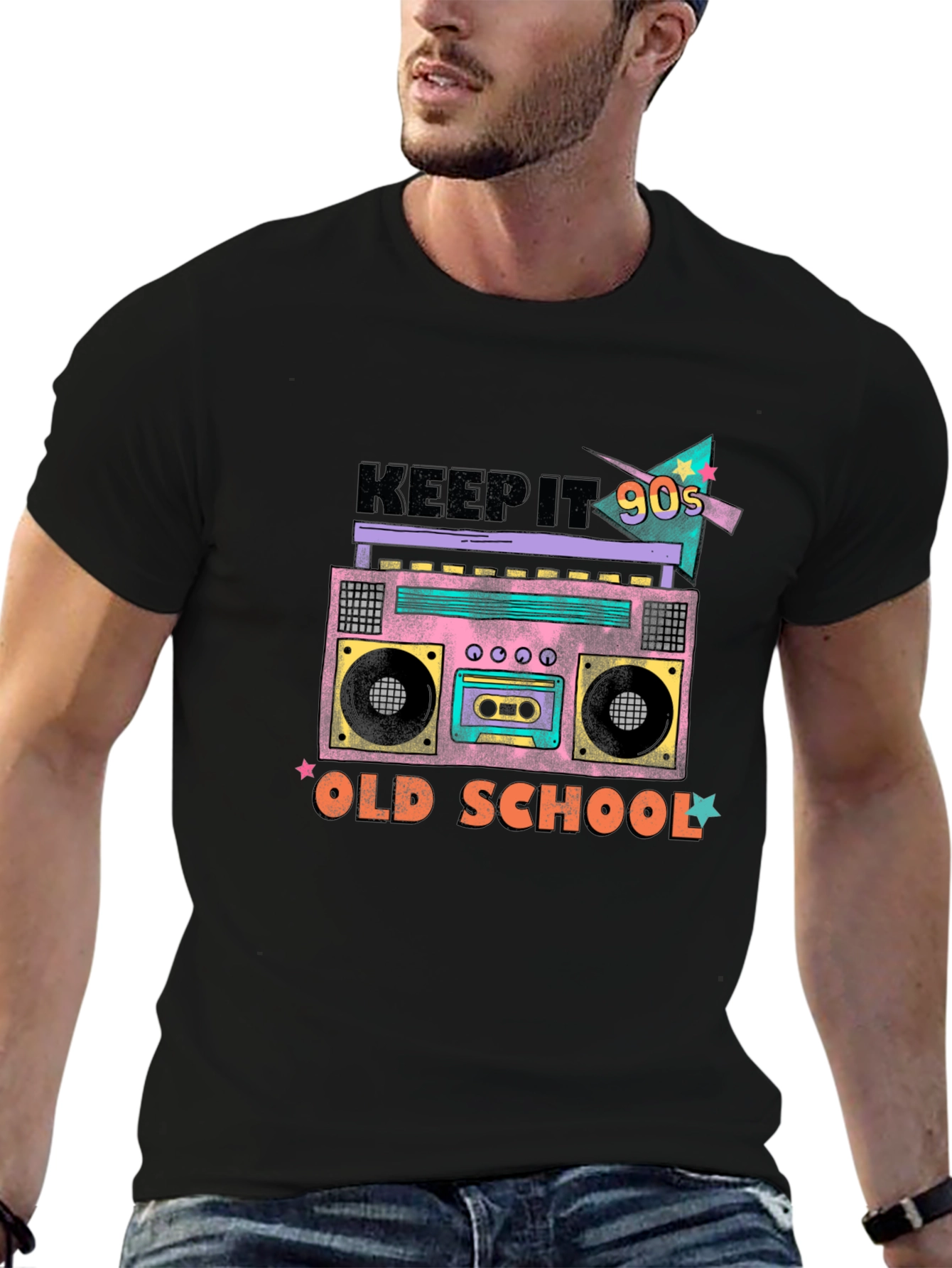 Keep It 90s Retro Boombox Graphic Tee