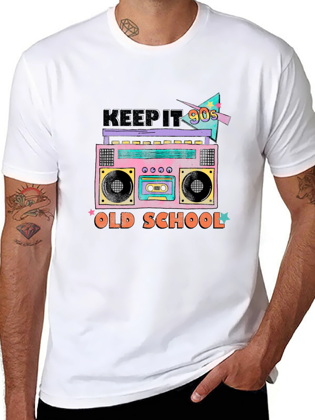 Keep It 90s Retro Boombox Graphic Tee